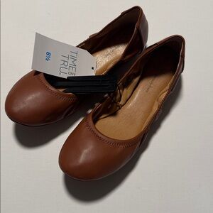 Brown Ballet Flats Womens 8.5 Memory Foam